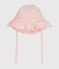 Cappellino a fiori rosa in garza di cotone bebè femmina variante 1