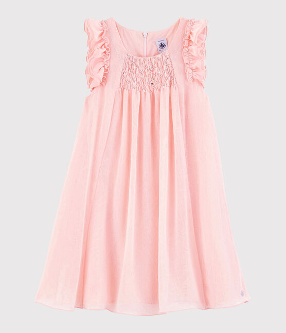 Abito da cerimonia in crêpe bambina rosa MINOIS