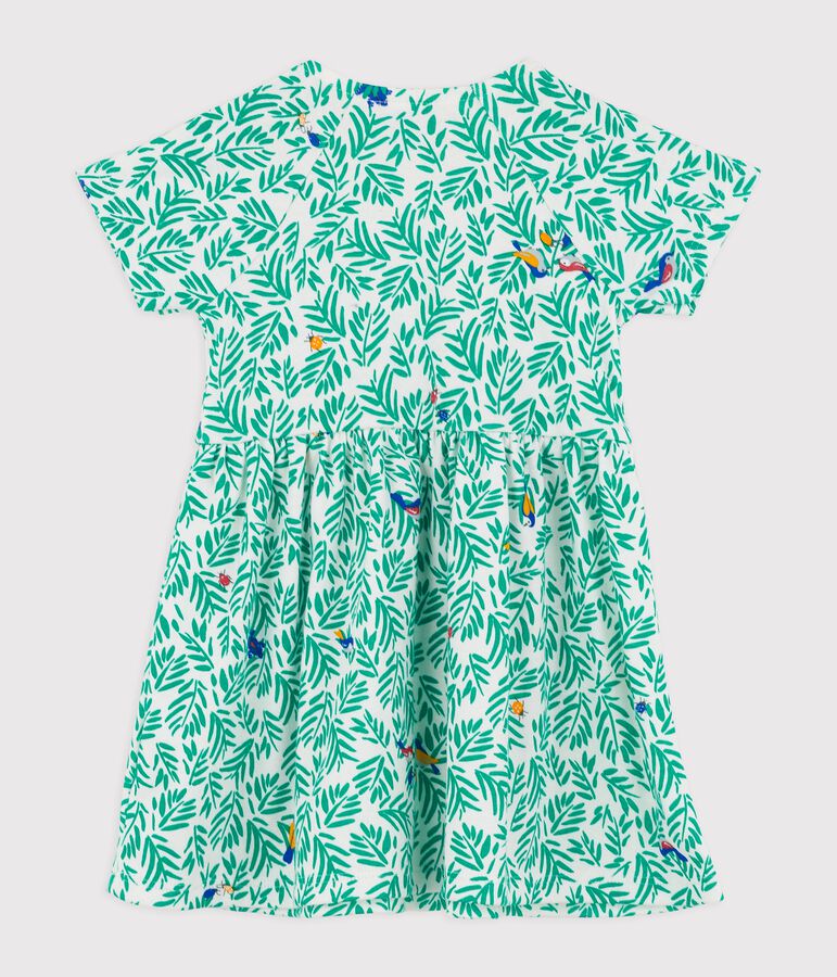 Abito in cotone beb&egrave;. bianco MARSHMALLOW/bianco MULTICO