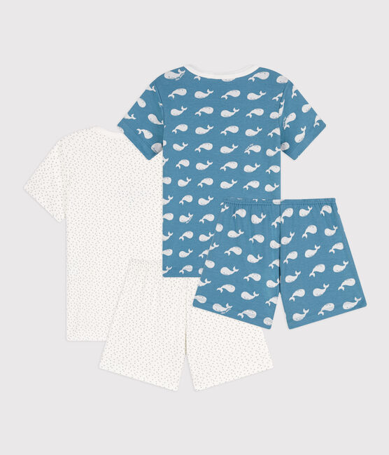 Confezione da 2 pigiami corti balene in cotone bambino variante 1