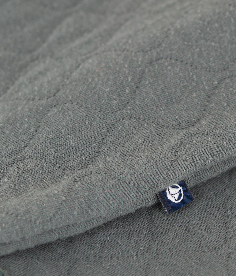 Tutina lunga in tubique trapuntato per beb&egrave; verde