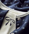 Coordinato tre pezzi bebé femmina a pois blu SMOKING/bianco MARSHMALLOW