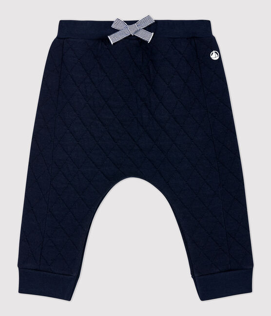 Pantalone trapuntato bebè blu SMOKING