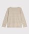 Marini&egrave;re a maniche lunghe in cotone donna beige/bianco