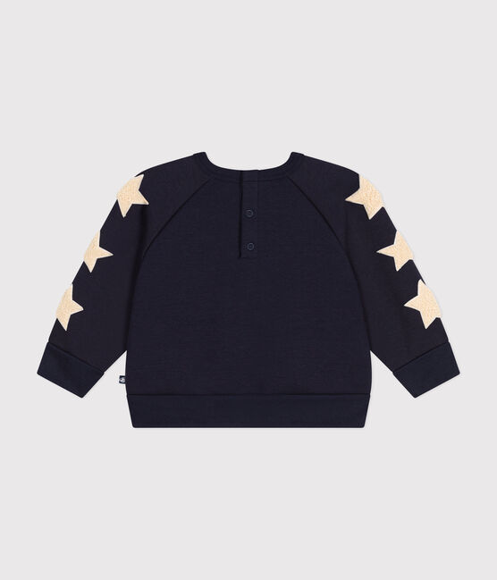 Maglia in tessuto felpato neonato blu SMOKING