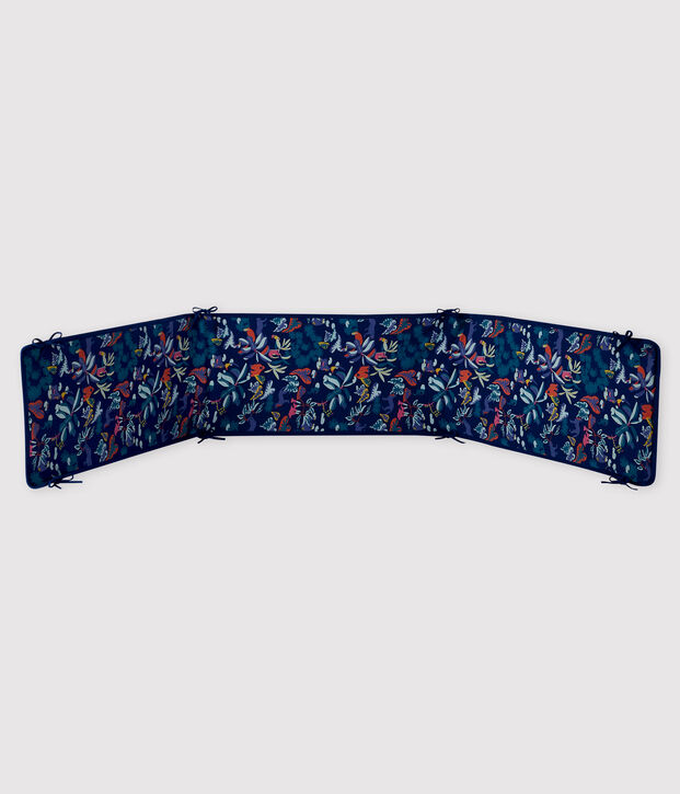 Giroletto fantasia giungla beb&egrave; in costina blu/multicolore