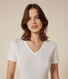 T-shirt Iconica a maniche corte a coste tinta unita donna