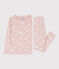 Pigiama bambina in cotone aderente SALINE/ MARSHMALLOW