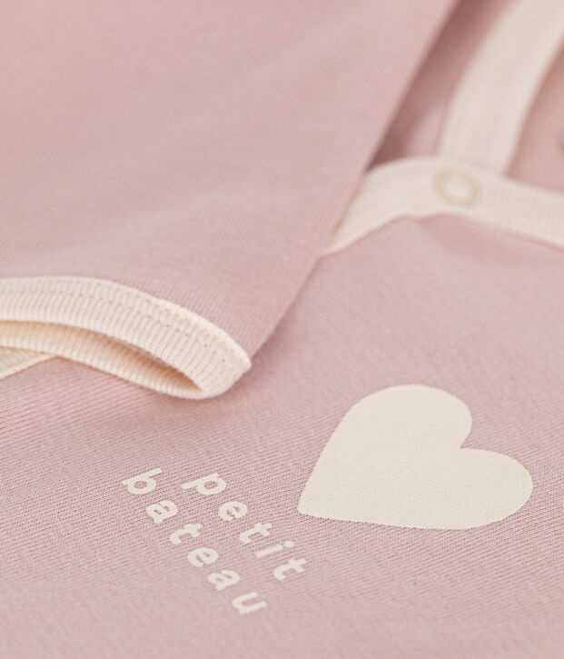 Pigiama beb&egrave; in cotone rosa