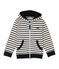 Sweat zippé garçon en jersey lourd beige COQUILLE/blu SMOKING