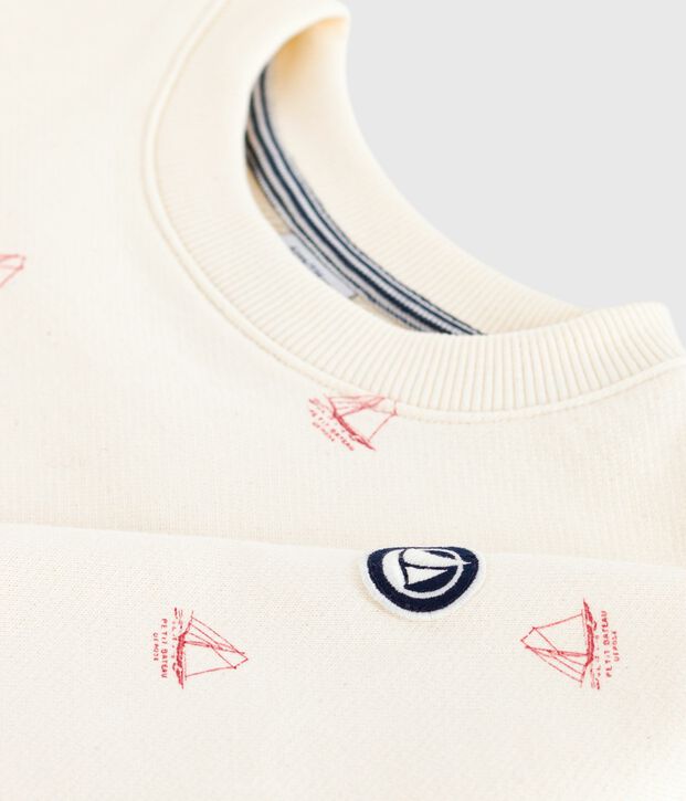 Felpa in cotone stampato bambino rosso/rosso