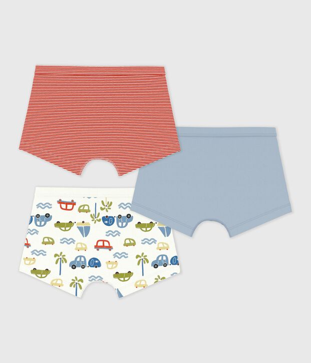 Set di boxer in cotone con stampa in vita bambino multicolore
