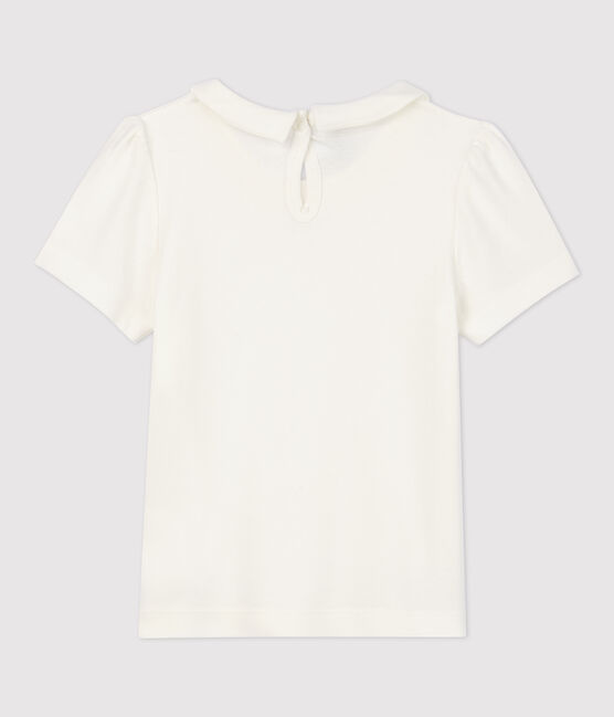 T-shirt a maniche corte in cotone bio bambina bianco MARSHMALLOW