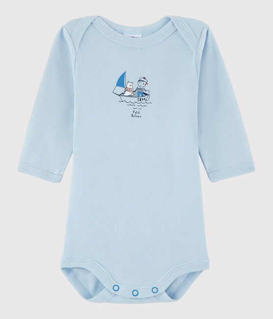 Body manica lunga bebè maschietto blu FRAICHEUR