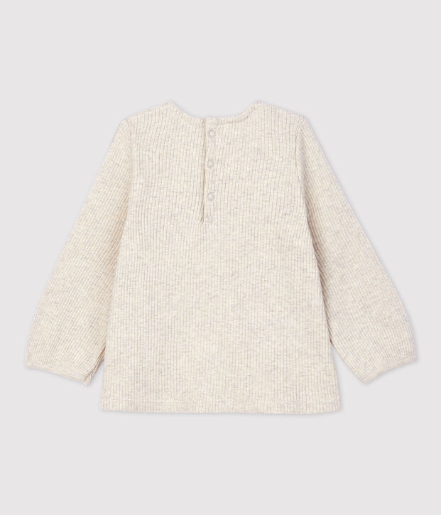 Blusa in cotone beb&egrave;. beige