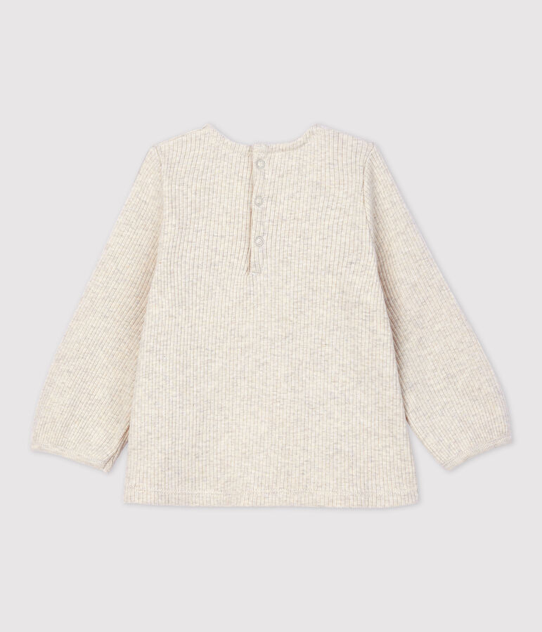 Blusa in cotone beb&egrave;. beige
