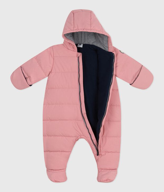 Tutina imbottita in poliestere neonato rosa