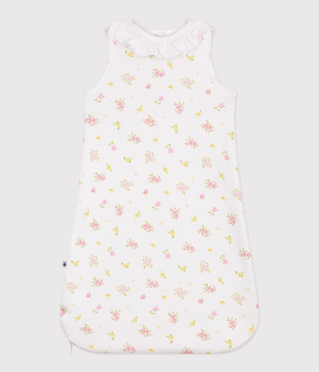 Sacco nanna neonato in cotone con stampa a fiori TOG 1,5 bianco/multicolore