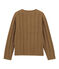 Cardigan in lana e cotone marrone BRINDILLE