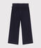Pantaloni ampi in velluto sottile bambina blu SMOKING