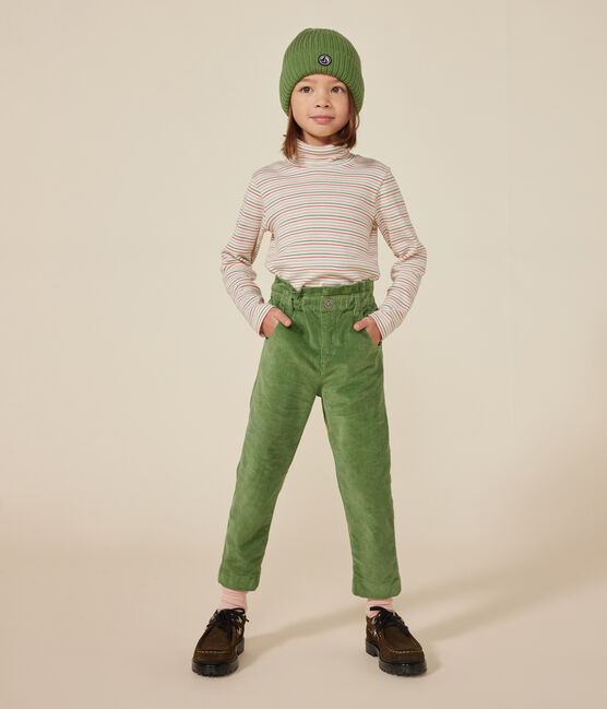Dolcevita in cotone bambina bianco AVALANCHE/ MULTICO