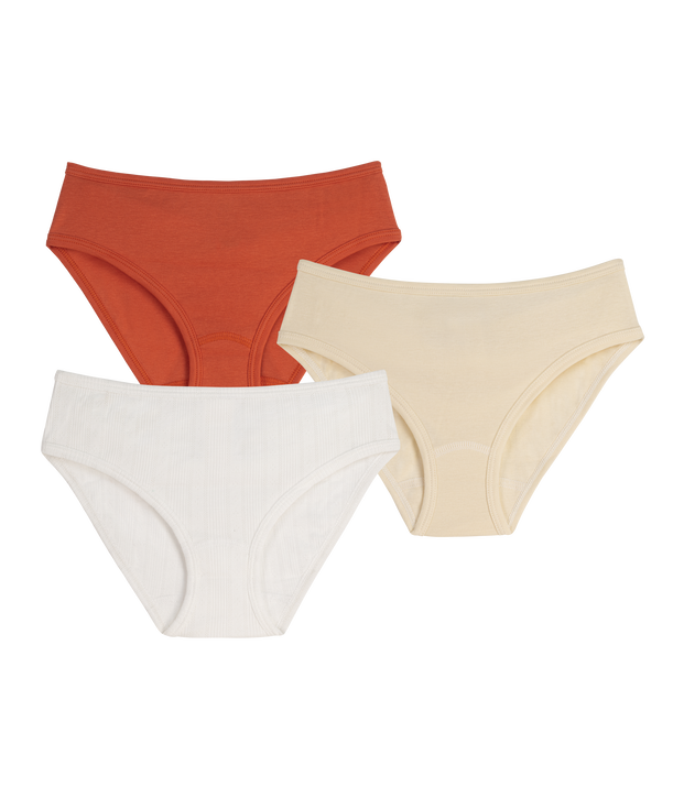 Confezione da 3 slip donna in cotone a fiori multicolore