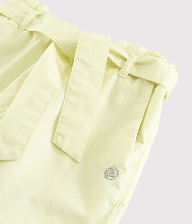 Pantaloni in serge bambina giallo