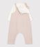Set salopette e body con colletto in cotone tinta unita neonato multicolore