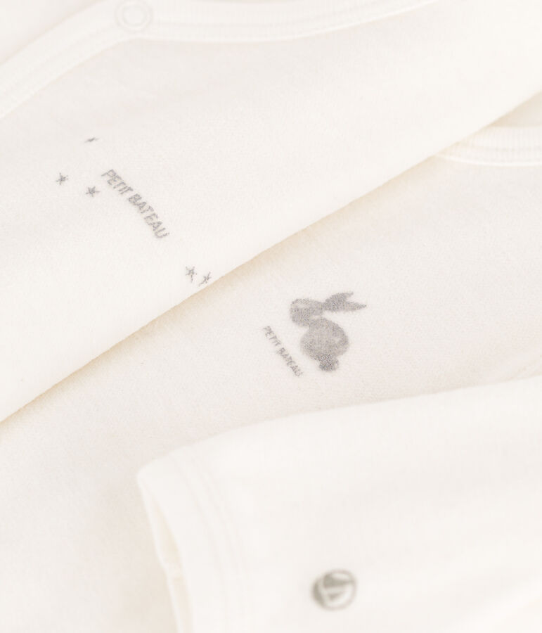 Set di due pigiami beb&egrave; in ciniglia multicolore