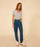 T-shirt LE DROIT scollo a V in cotone Donna grigio CHATON CHINE