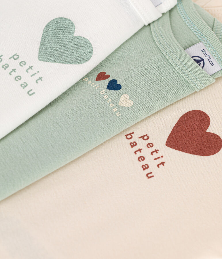 Confezione da 3 body a maniche lunghe in cotone beb&egrave; variante 1