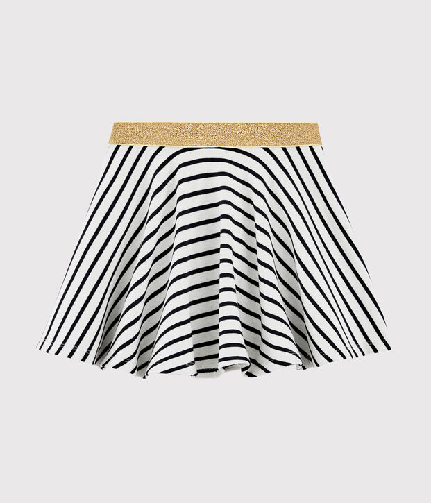 Gonna bambina bianco/blu