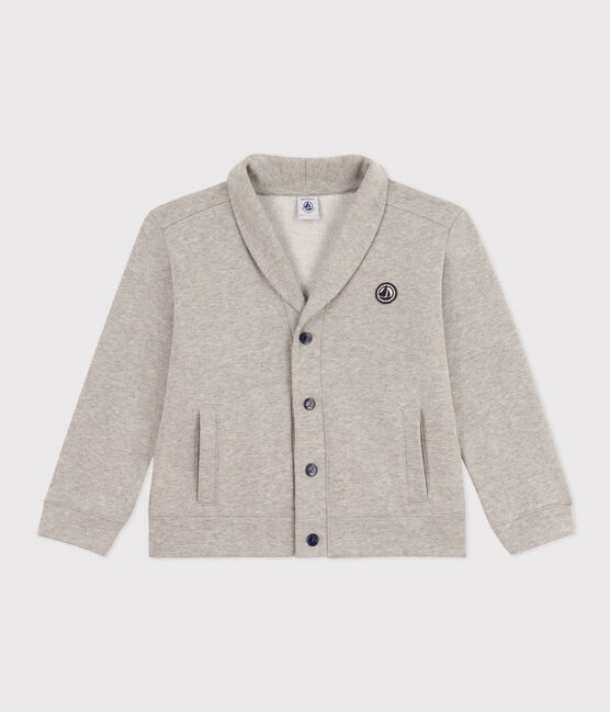 Cardigan in cotone bambino grigio CHATON CHINE