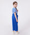 Pantaloni in misto cotone e lyocell bambina. blu SURF