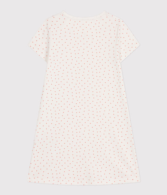 Camicia da notte in cotone motivo cuoricino bambino bianco MARSHMALLOW/ PAPAYE