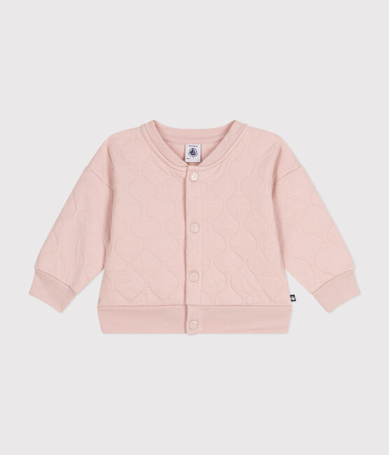 Cappotto teddy in tubique trapuntato bebè rosa SALINE