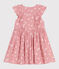 Abito senza maniche in cotone a fiori bambina rosa CHARME/bianco MARSHMALLOW