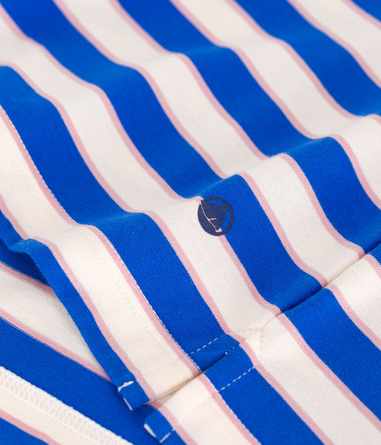 T-shirt Le Boxy in cotone a righe donna ecru/multicolore