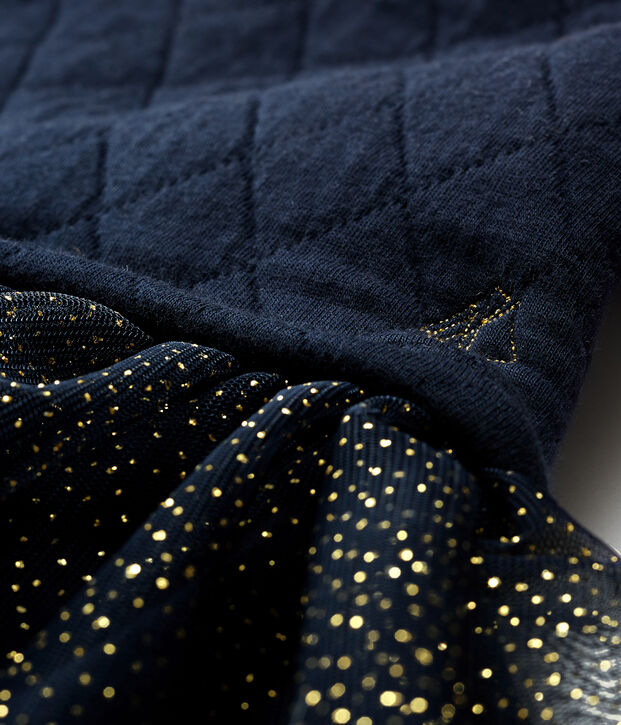 Abito bi-materiale a maniche lunghe da beb&egrave; femmina SMOKING