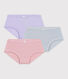 Set di slip a vita alta in cotone traforato bambino