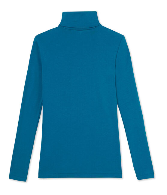 Sous pull donna in costina originale blu Mallard