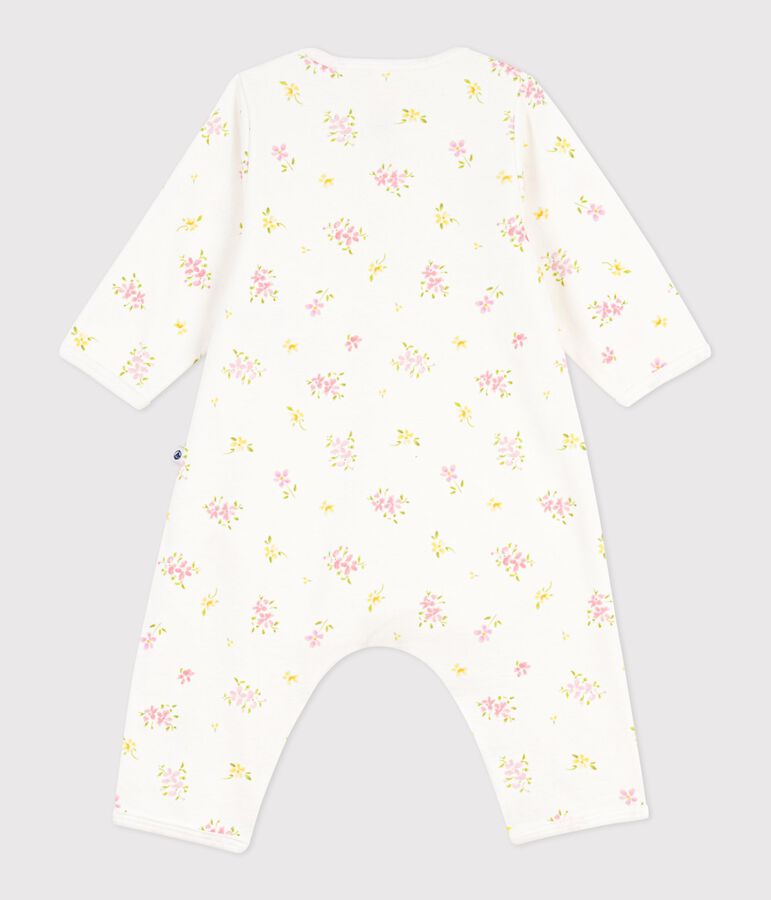 Bodyjama senza piedini in cotone con stampa a fiori neonato bianco MARSHMALLOW/bianco MULTICO