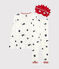 Pigiama bambino motivo leone a costine bianco MARSHMALLOW/blu MEDIEVAL