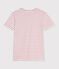 T-shirt a maniche corte in cotone a righe donna bianco/rosso