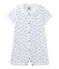 Tutina corta bebè bambino stampata bianco ECUME/bianco MULTICO