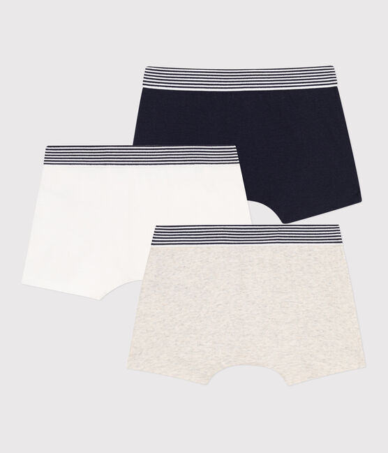 Confezione da 3 boxer bambino in cotone tinta unita variante 1