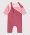 Set regalo con T-shirt e salopette in cotone neonato multicolore