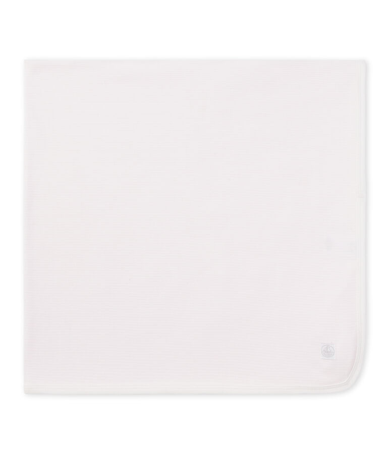 Copertina per beb&eacute; unisex millerighe rosa/bianco