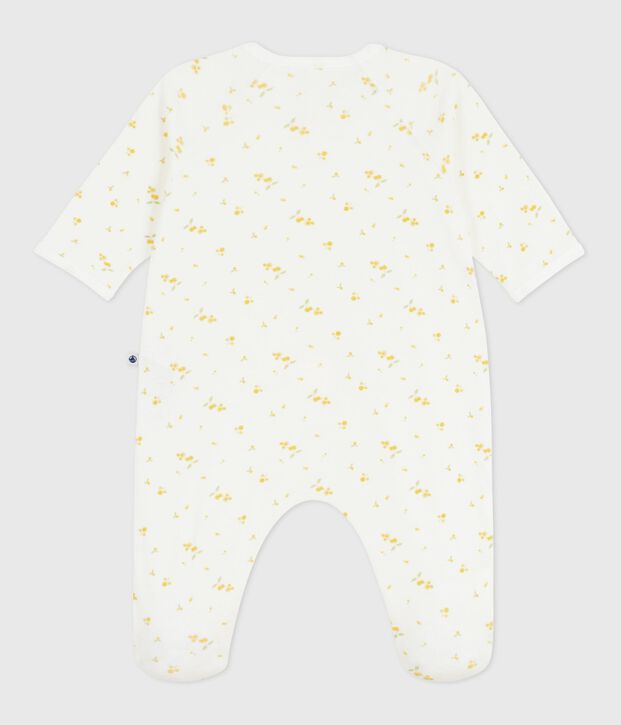Pigiama in cotone a fiori neonato bianco/multicolore