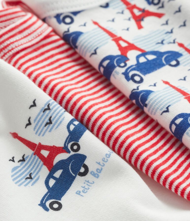 Trio body manica corta beb&egrave; maschio multicolore